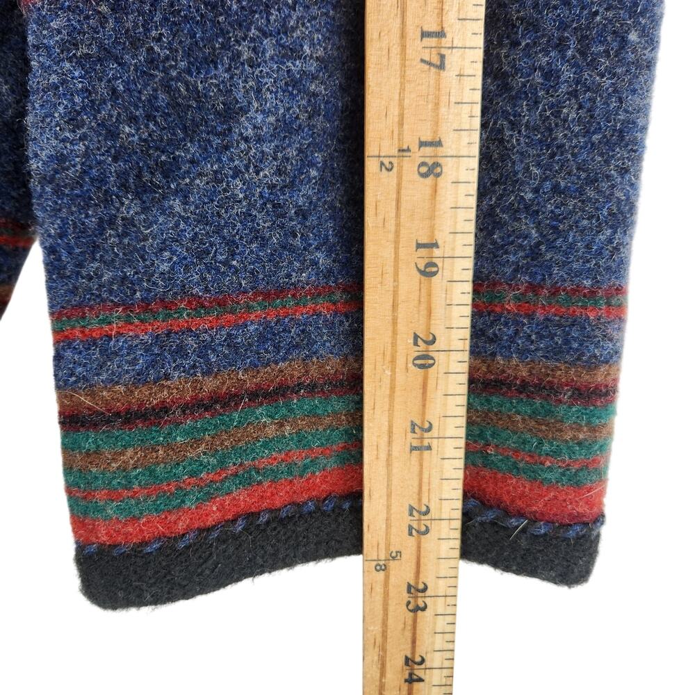 VTG 80’s Woolrich WMNS Blanket Jacket Wool Stripped Aztec Red Western SZ M EUC - Picture 13 of 16